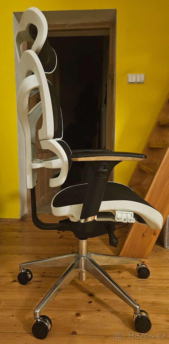 Ergonomická kancelářská židle Diablo V-Commander (bílo-černá - 5