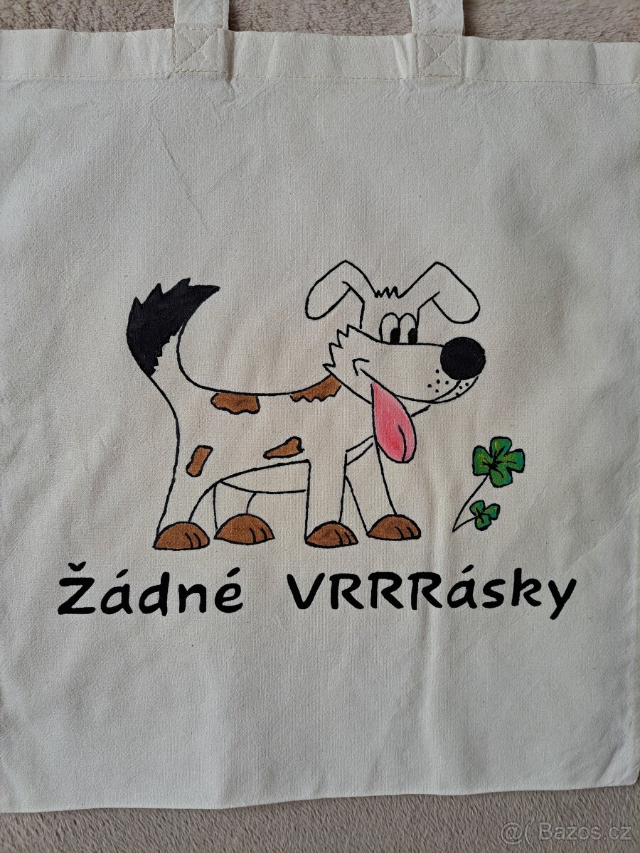 Ručně malovaná plátěná taška - 5