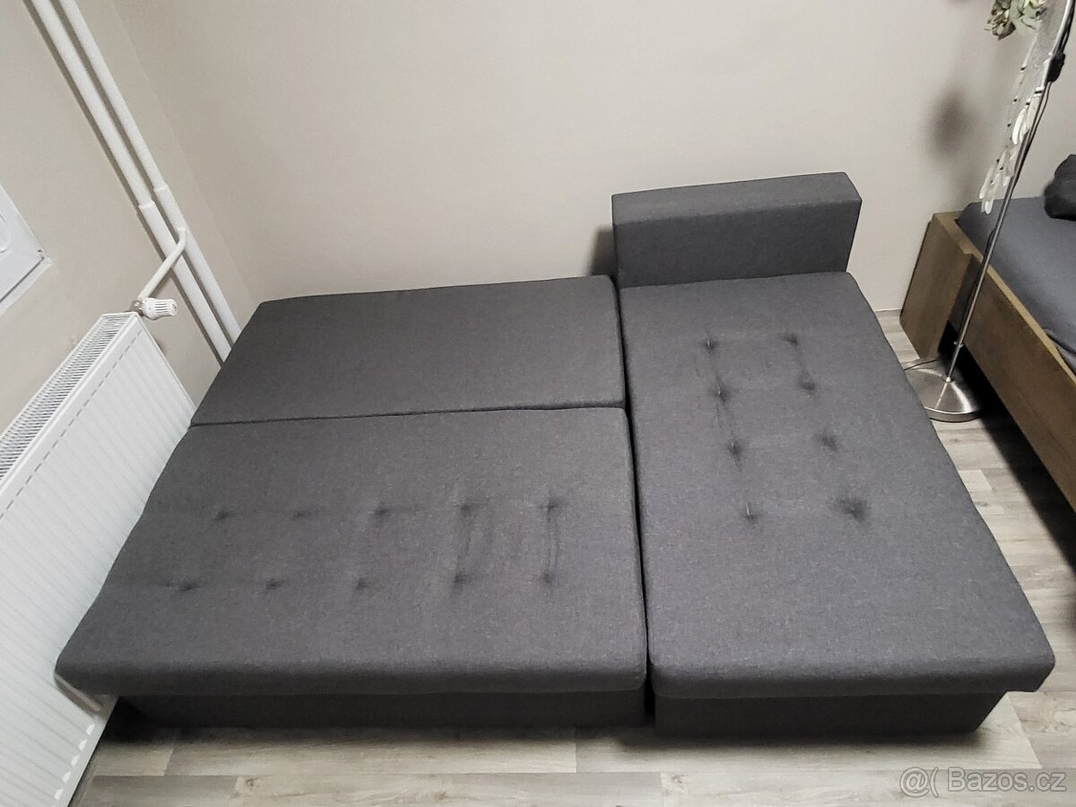 Šedá rozkládací pohovka - 5