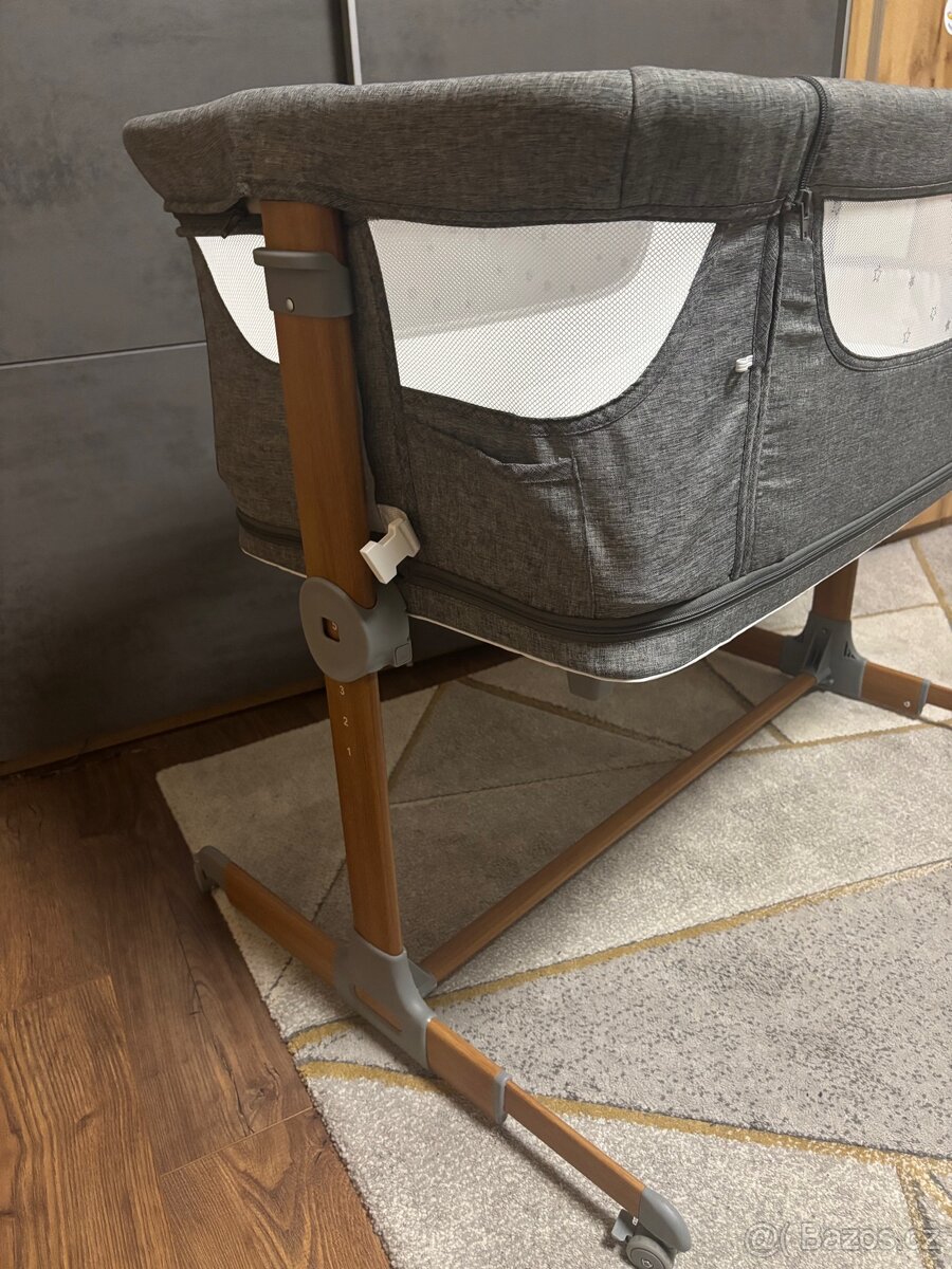 MoMi Postýlka SMART BED 4v1 šedá - 5