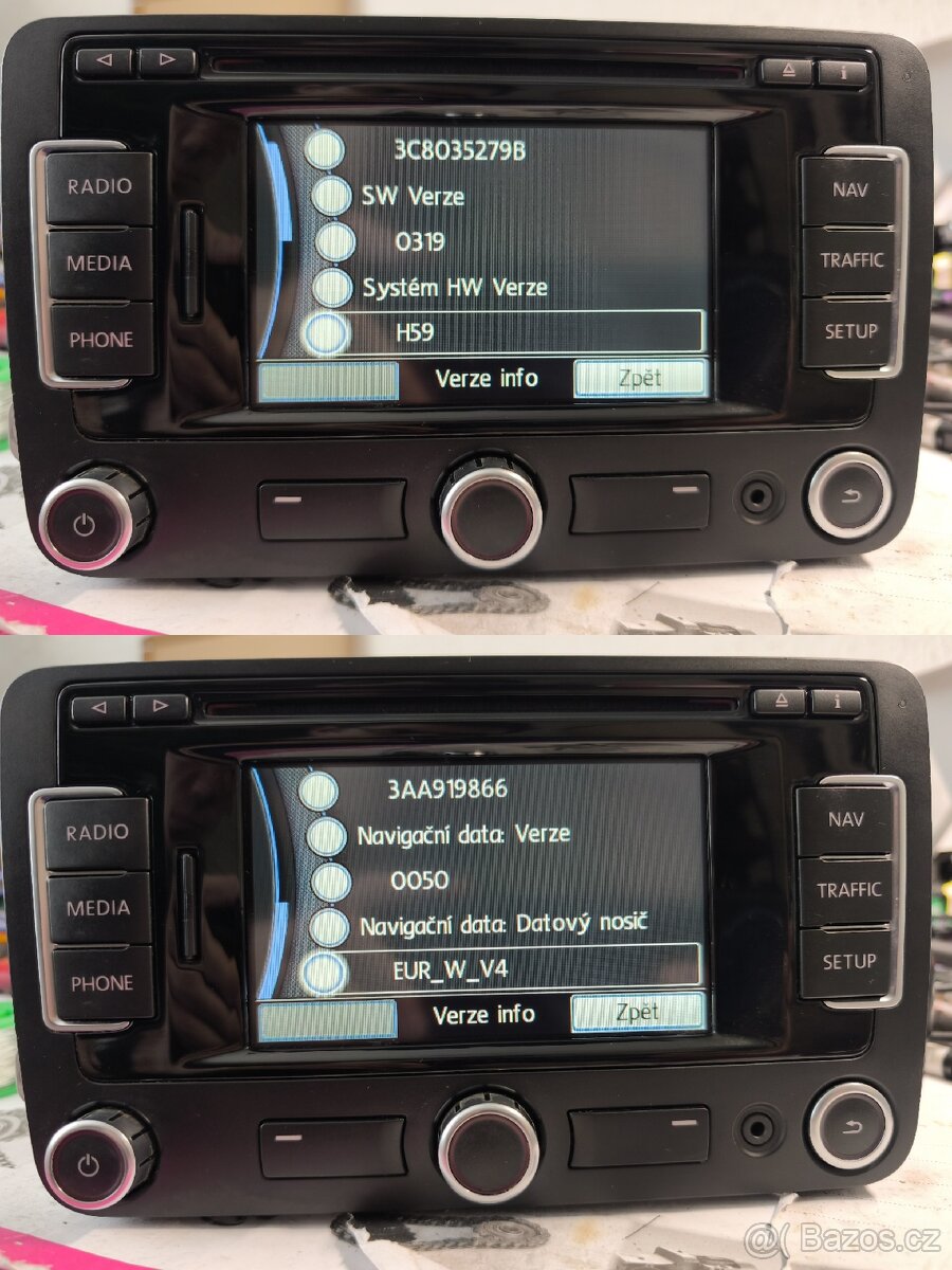 VW RNS315 BT DAB autorádio navigace 3C8035279B. - 5