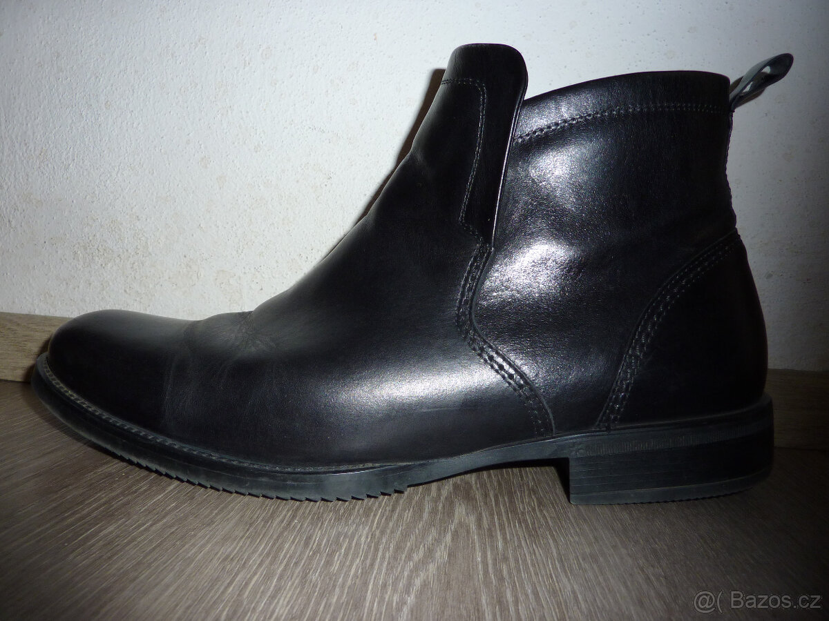 Pánské kožené černé kotníkové boty zn. Conhpol, vel. 44 - 5