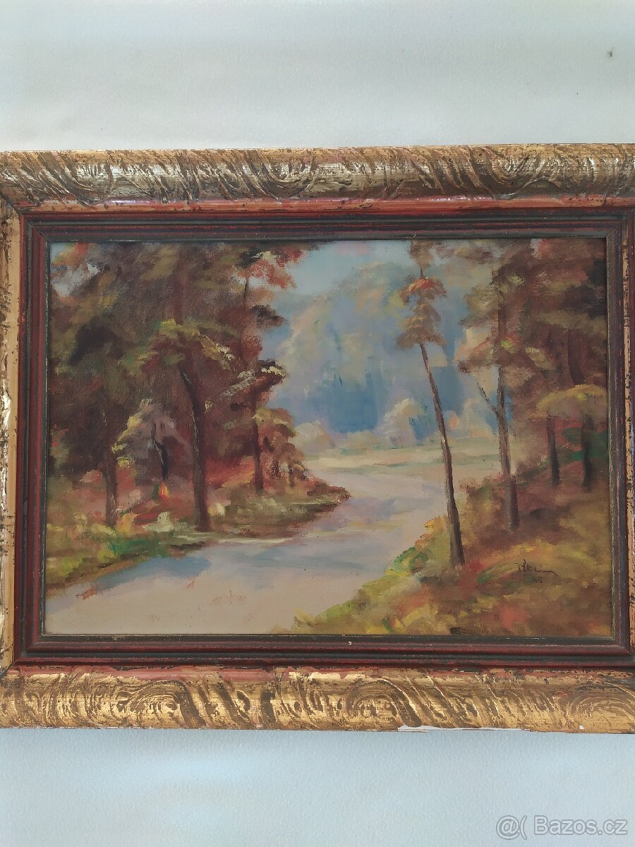 Obraz, Lesní cesta, V. Stein - 5