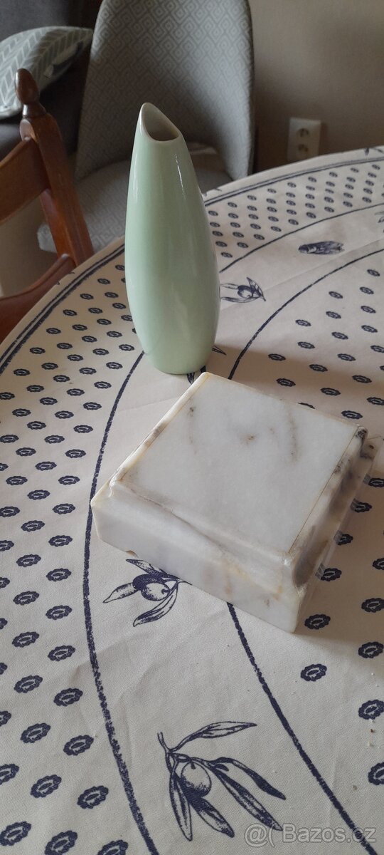 Stylová váza a mramorovy popelník - 5