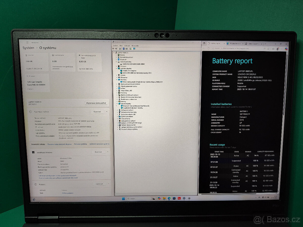Lenovo Thinkpad p16v g1 i9-13900H 64G√1TB√RTX2000√4KLCD√DPH - 5