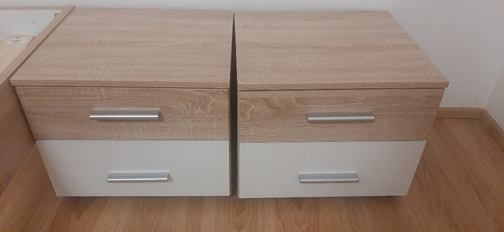 Manželská postel + noční stolek 2x - 5