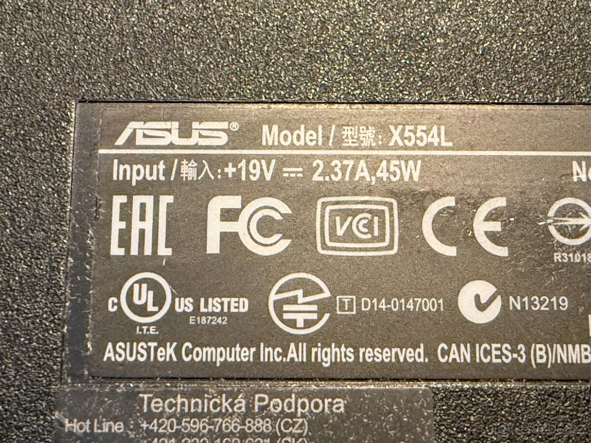 Notebook Asus X554L - i3, 8GB, SSD, W11 - 5