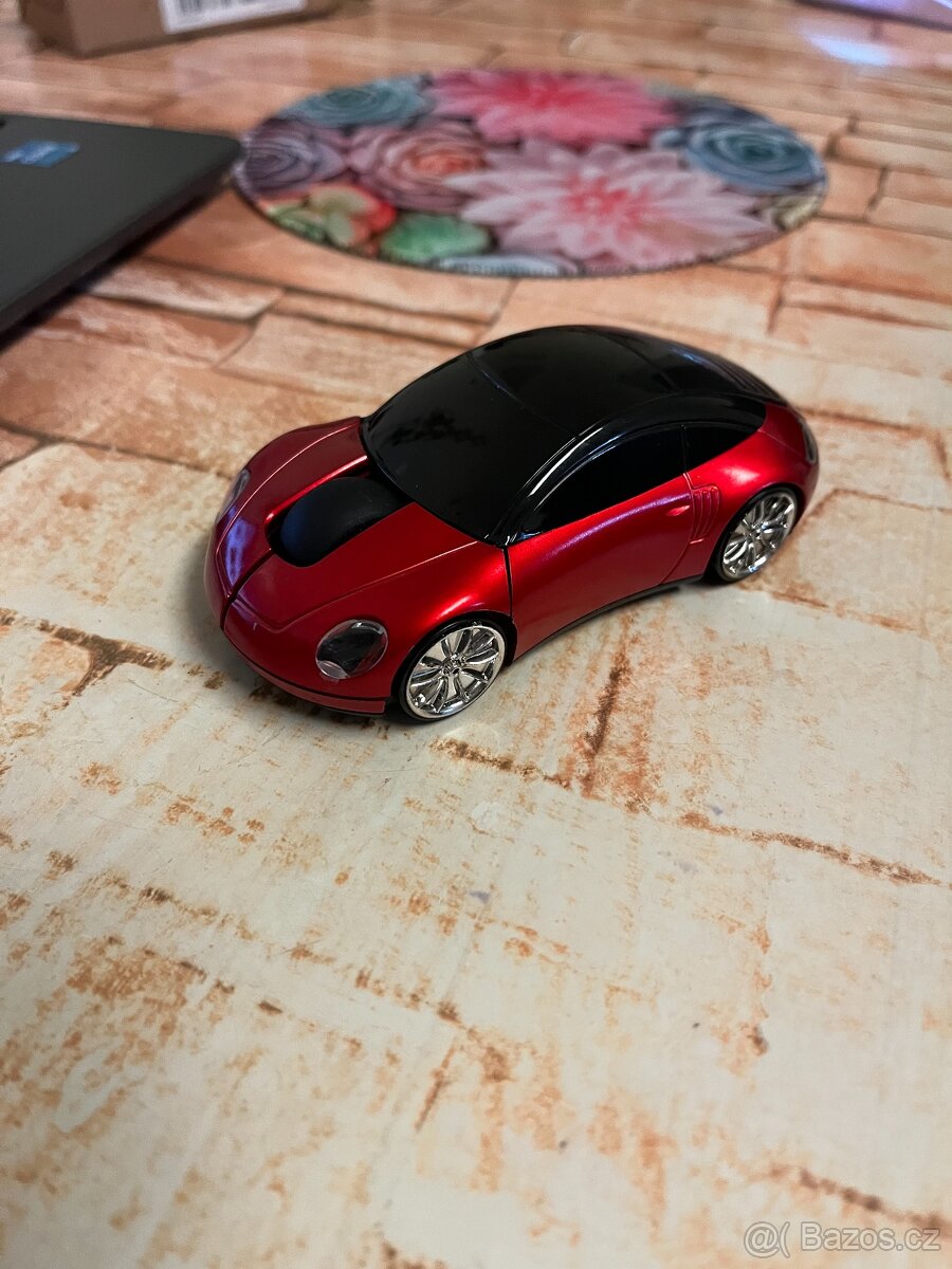 bezdrátová myš auto,podsvícené -NOVÉ - 5