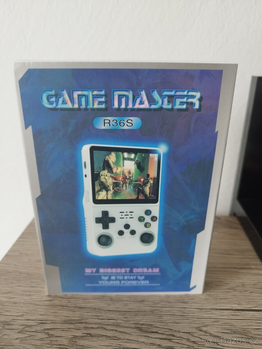 Handheld konzole R36S černá (verze ArkOS 2.0) +15000 her - 5