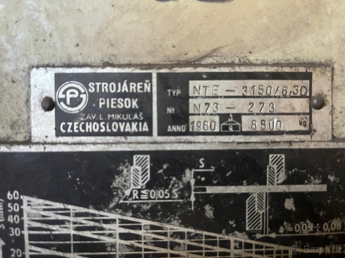 Tabulové nůžky NTE 3150/6,3 - 5