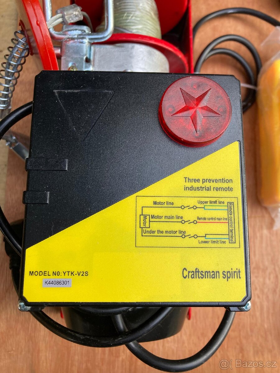 Elektrický lanový naviják 100/200 kg s DO - 5