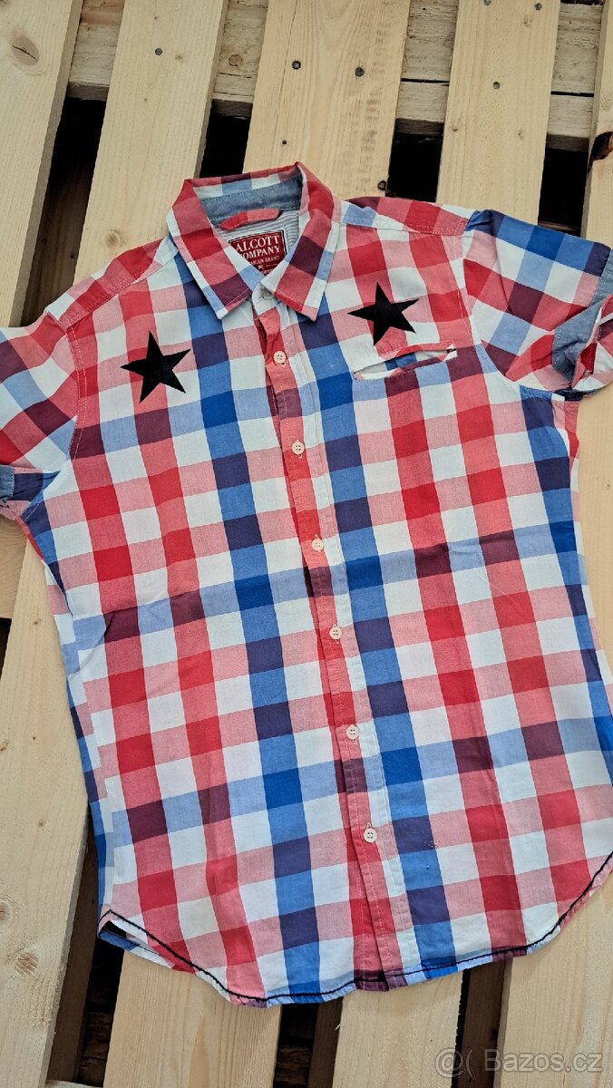 Značkové kostkované košile, vel.S - 5