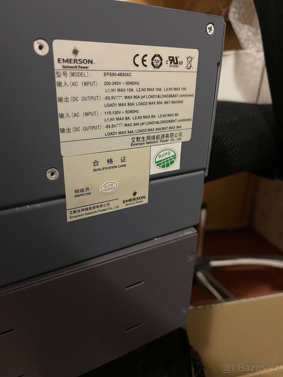 Profi 48V DC zdroj Huawei + VAPEL/Emerson, 90A, 3F 400V - 5