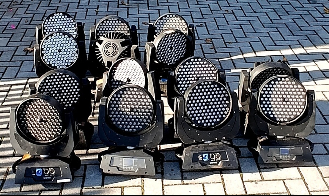 Levné výkonné hlavy LED WASH 108x3 Wat RHBW - 5