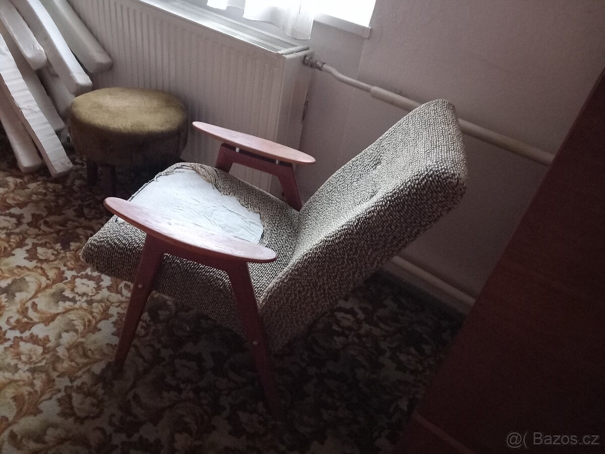 staré židle, taburet, křeslo - 5