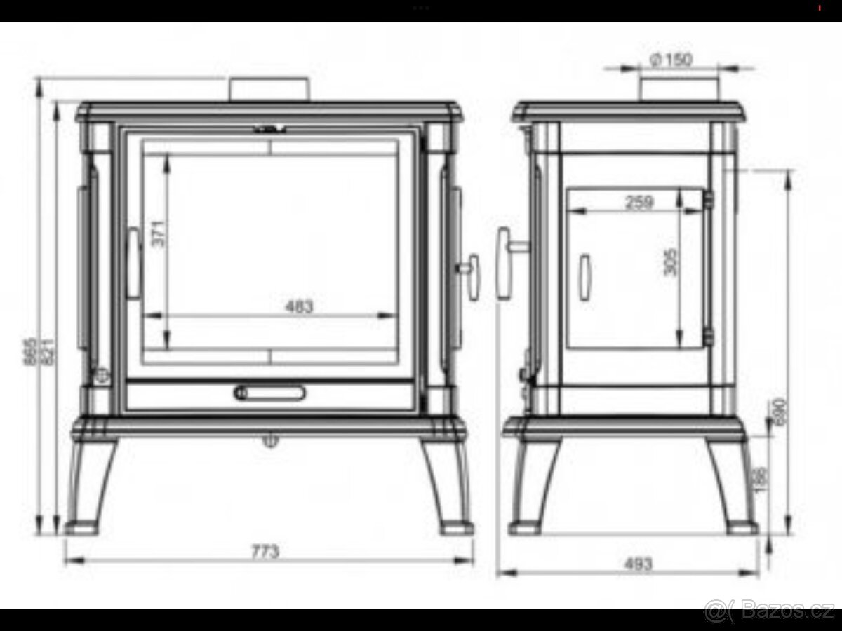 Litinová krbová kamna TORIA - 5