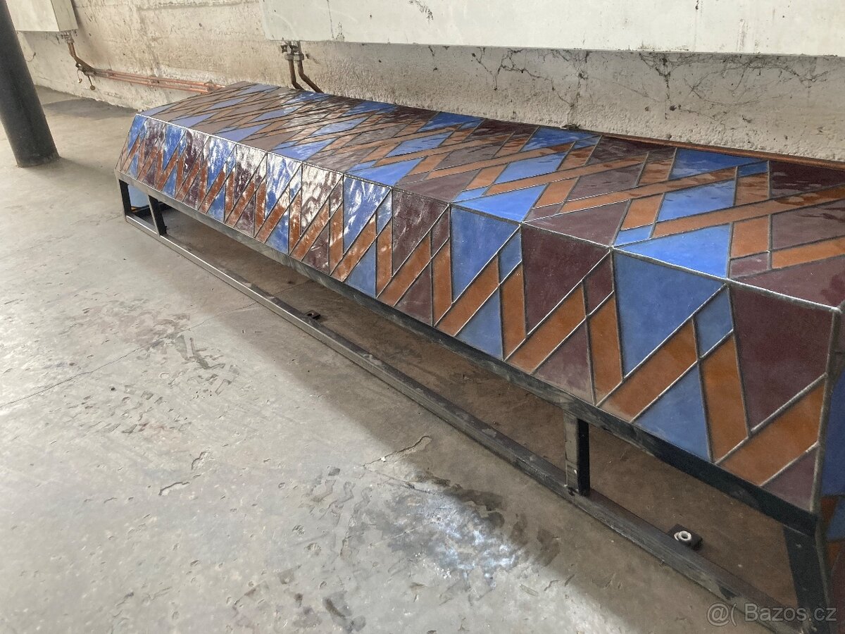 Kryt klima jednotky - ručně zhotovená vitráž - 5