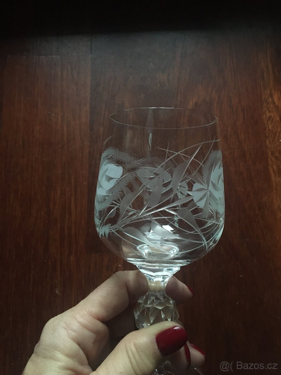 Broušené sklenice - 2 sady - 5