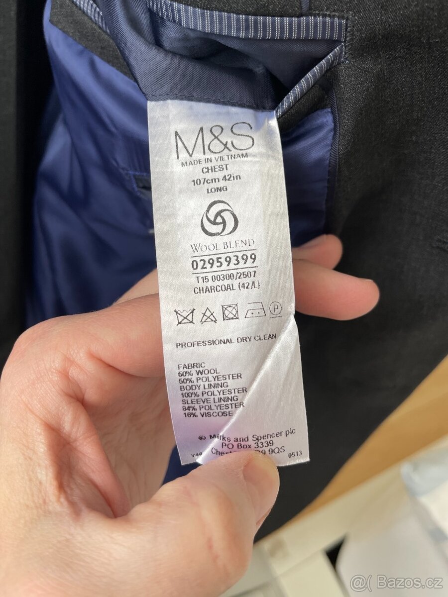 Vlněný Oblek Marks & Spencer Performance - 5