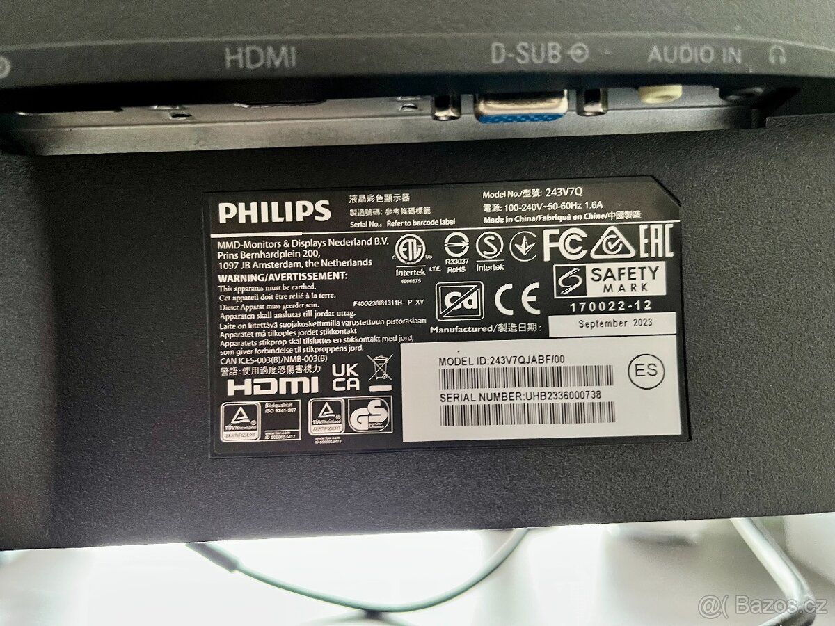 24 palcový PHILIPS monitor 1920x1080px, záruka - 5