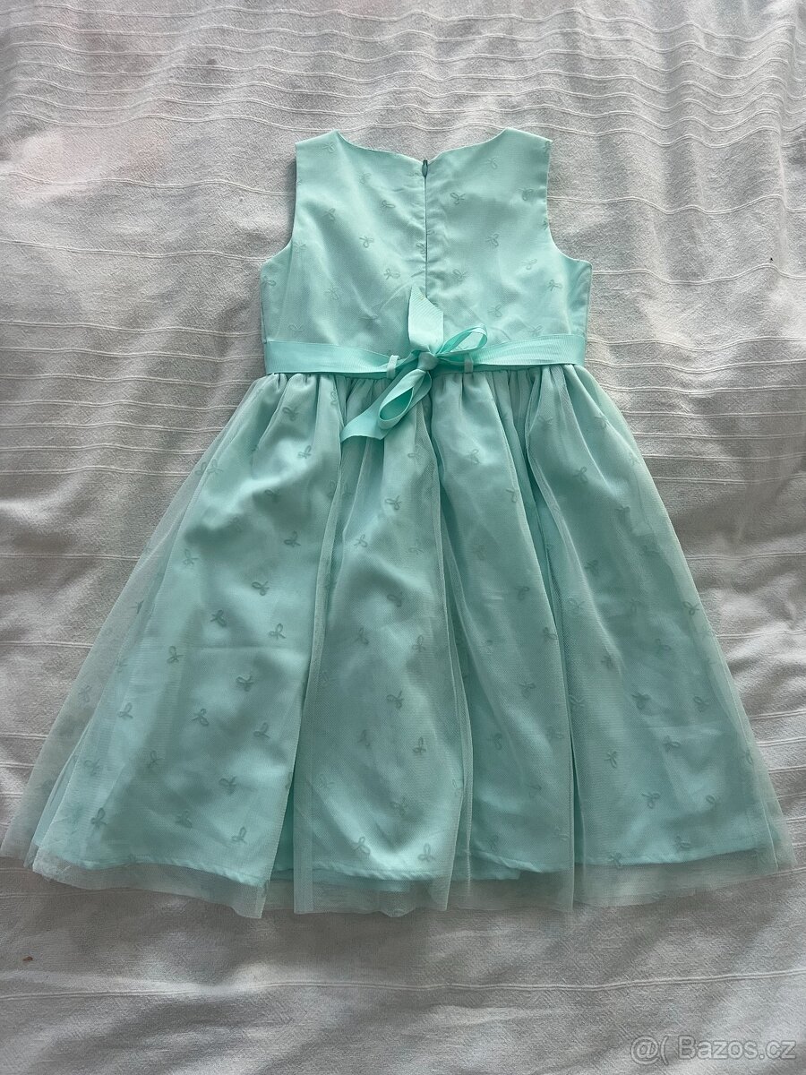 Společenské šaty vel. 122, barva mint - 5