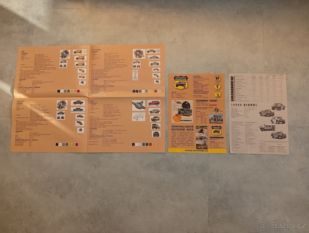 Hummer H1, H2, H3 - CZ prospekt / plakát - doprava v ceně - 5