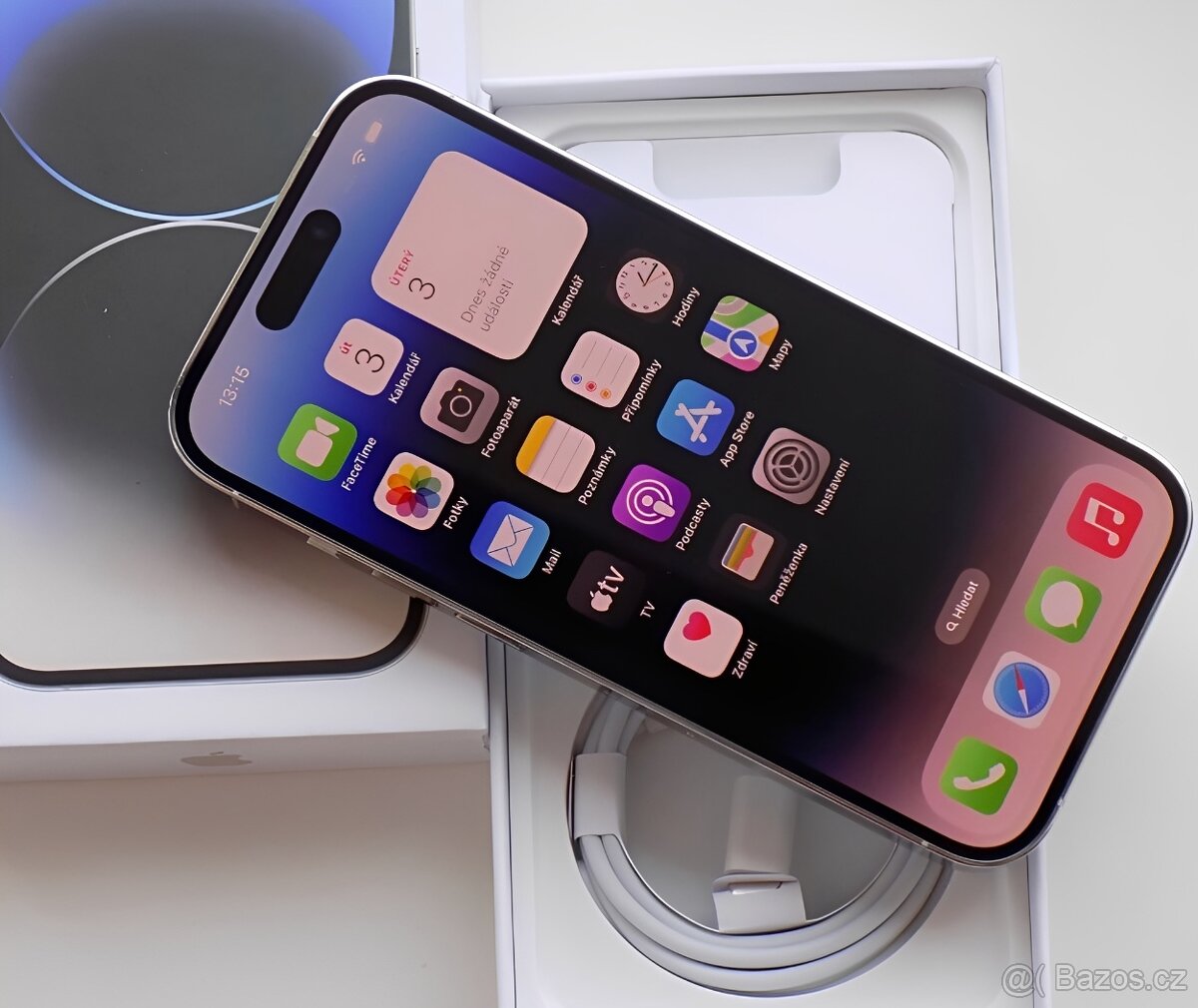 iPhone 14 Pro Silver BATERIE 100% TOP - 5