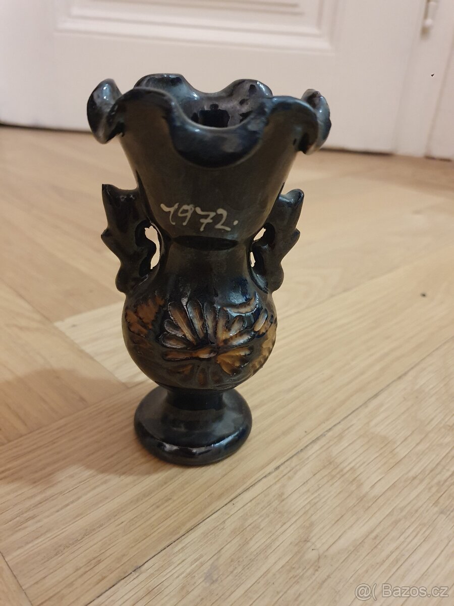 Vázička / starožitnost / váza / keramika - 5