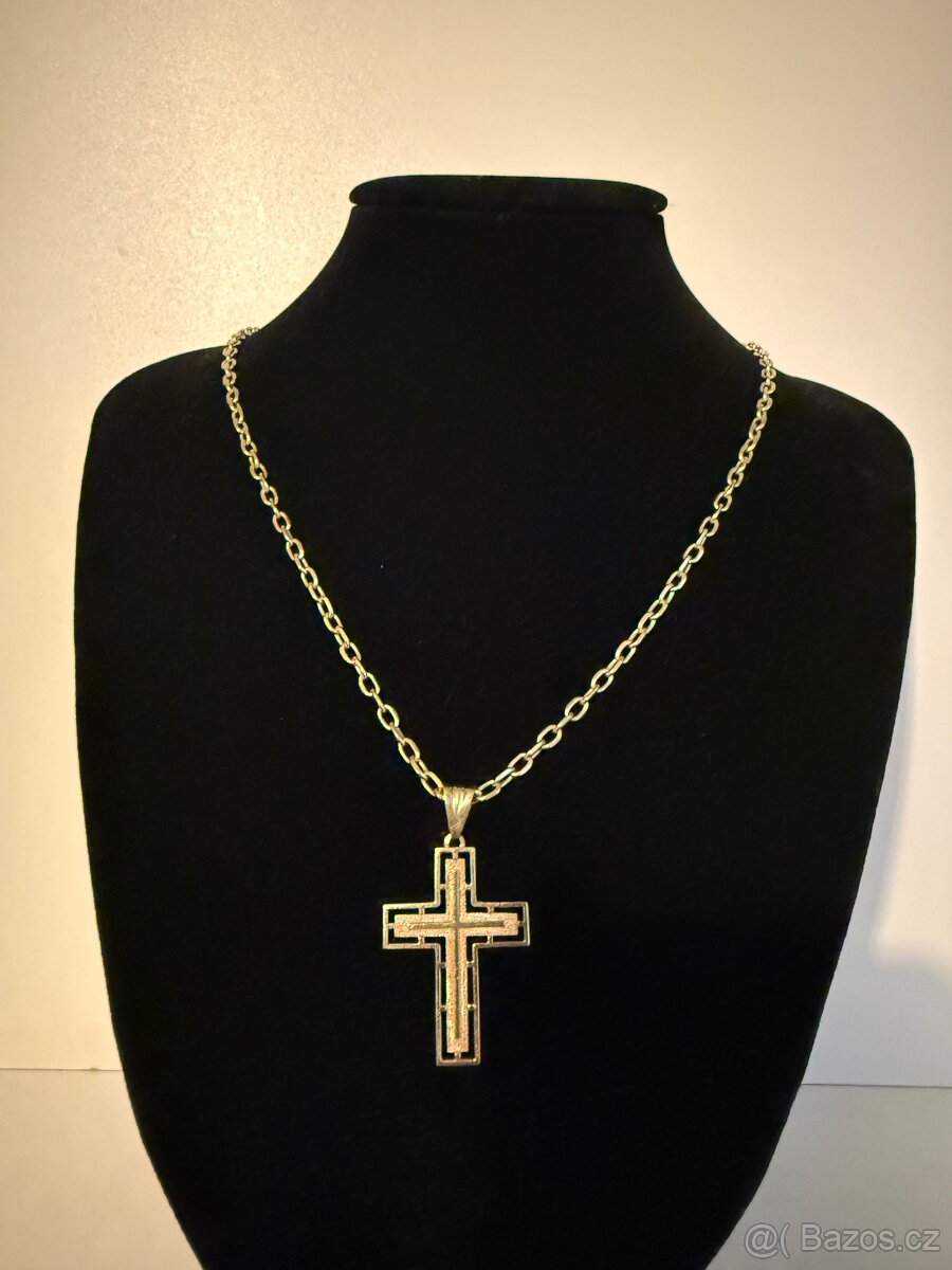 Zlatý řetízek Anker s křížkem 24,91g 585/1000 - 5