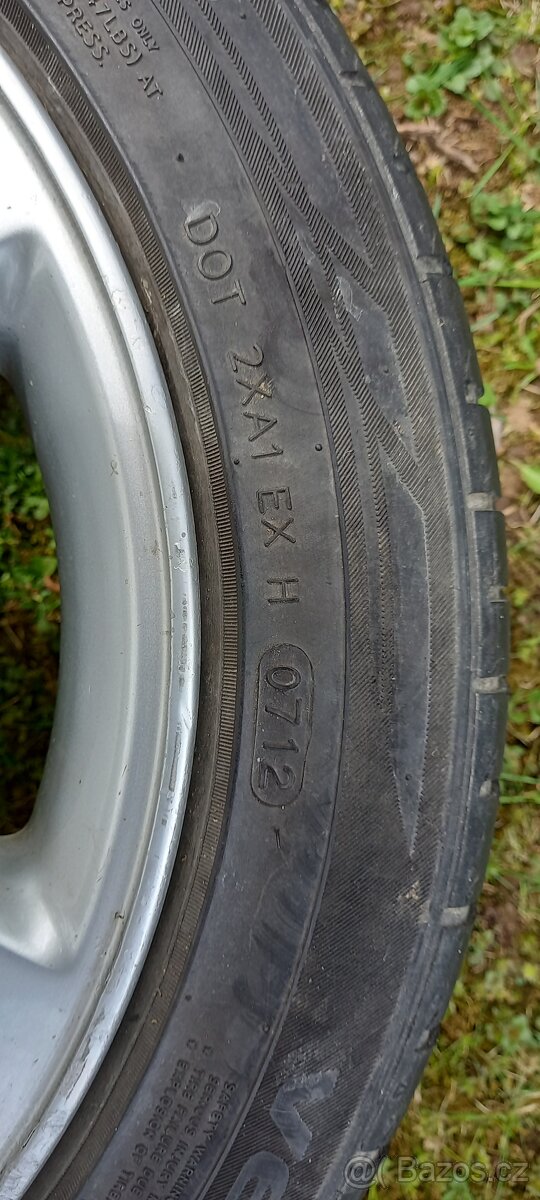 Alu kola Bene PEUGEOT/FORD 15",pneu 195/50R15,podložky 20 - 5