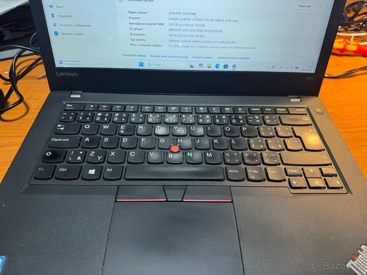 Lenovo T470 WIN11 PRO, 16GB RAM 256SSD - 5
