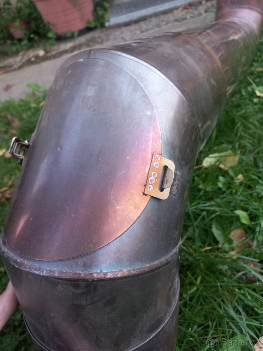 Nerez.kouřovod pr. 150/130mm do místnosti - 5