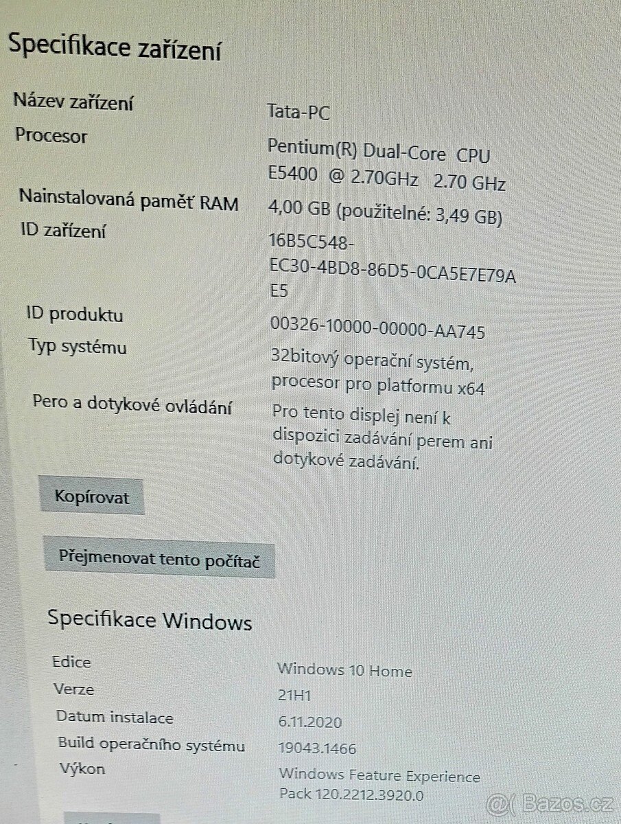 stare funkcni PC, Core duo 2,7GHz, 4GB RAM, 250GB HDD, zdroj - 5