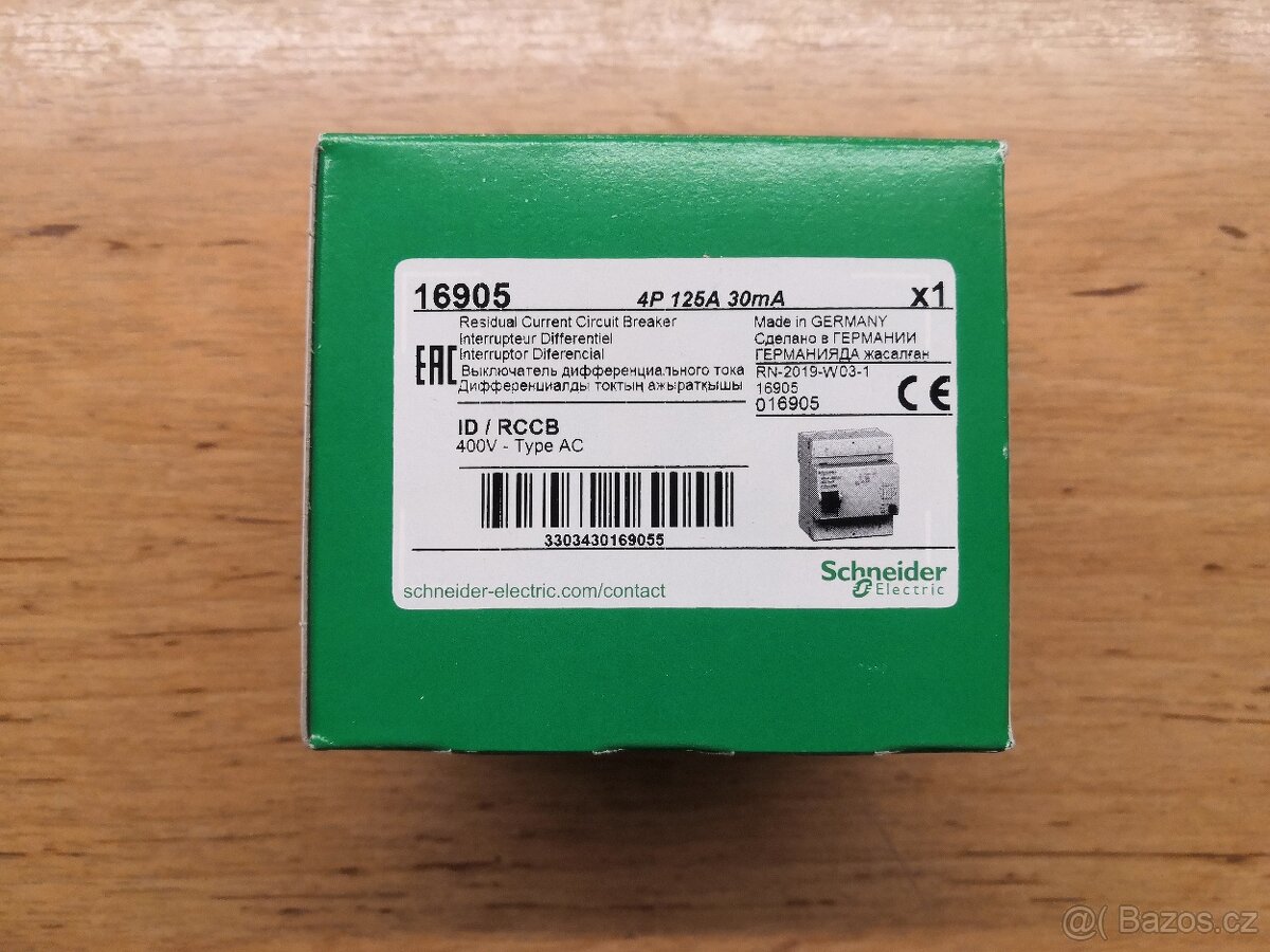 NOVÝ Schneider proudový chránič ID 4P 125A 30mA RCCB - 5