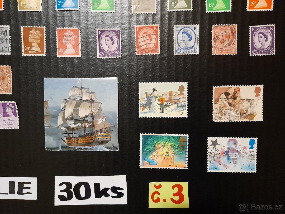 poštovní známky / ANGLIE č.3 30ks - 5