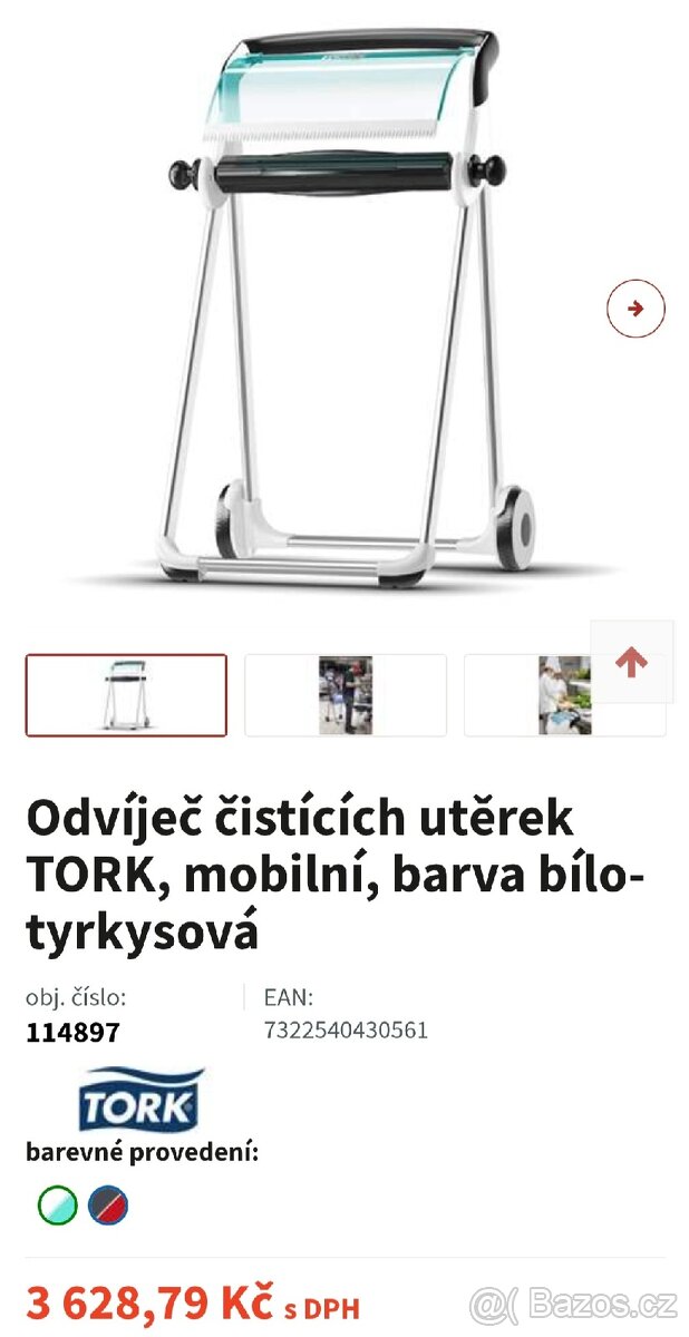 Mobilní stojan na podlahu TORK pro velké a malé role W1
- 5