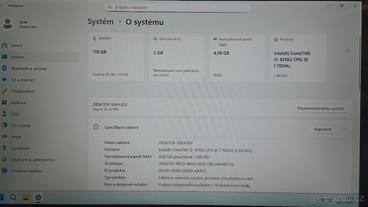Starší herní notebook s dotykovou obrazovkou - 5