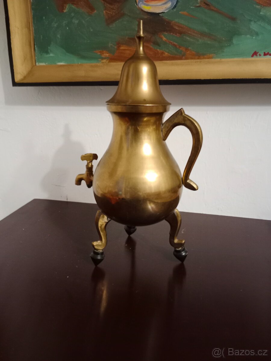 Čajník měděný starožitný - 5