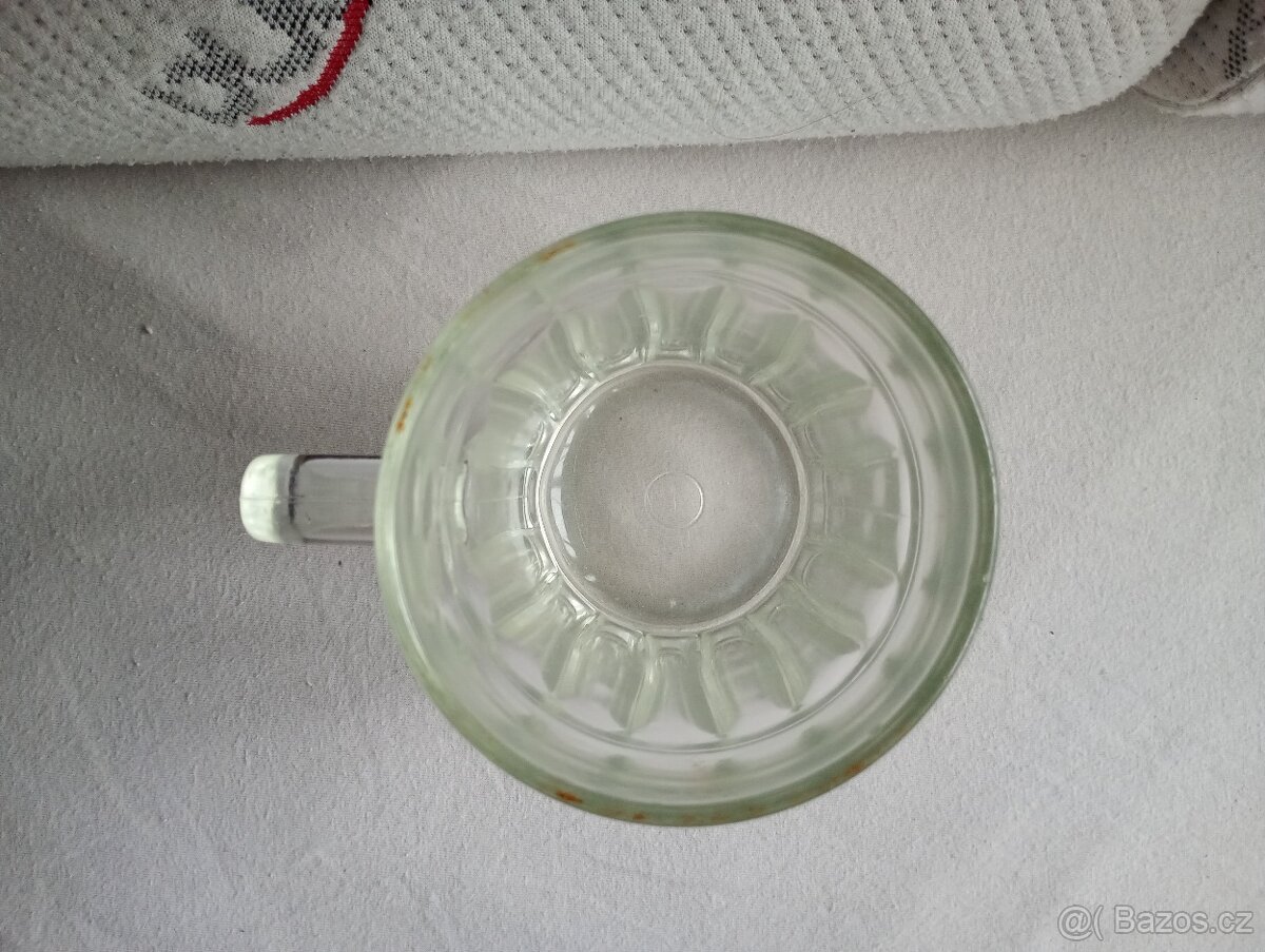 Retro půllitr na pivo, skleněný půllitr - 5