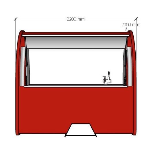 Food Truck 2,0m s vykrojením na kola - 5