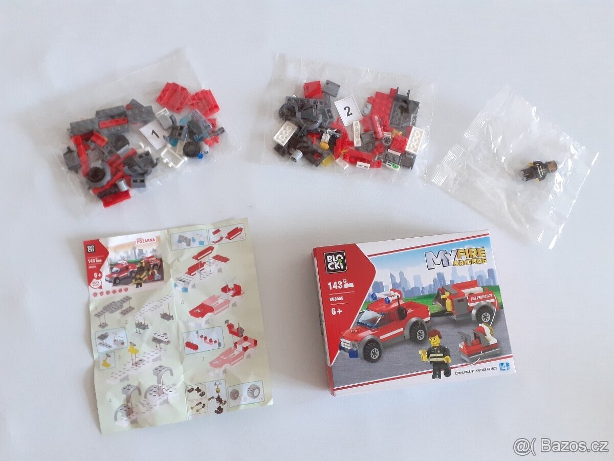 Stavebnice Blocki, hasiči, jako nová - 5