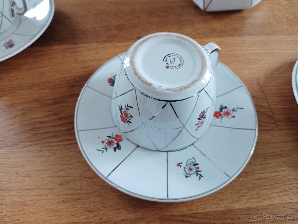 KUBISTICKÝ PORCELÁNOVÝ ČAJOVÝ ŠAPO SET CCP JM PORT DE LA CZE - 5