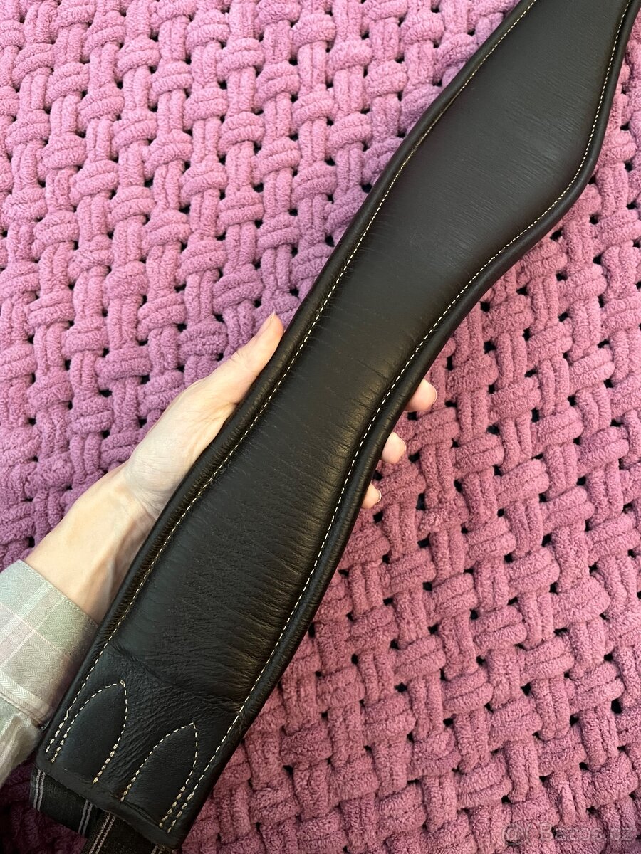 Kožený podbřišník pro koně a poníky Romeo hnědý - 5