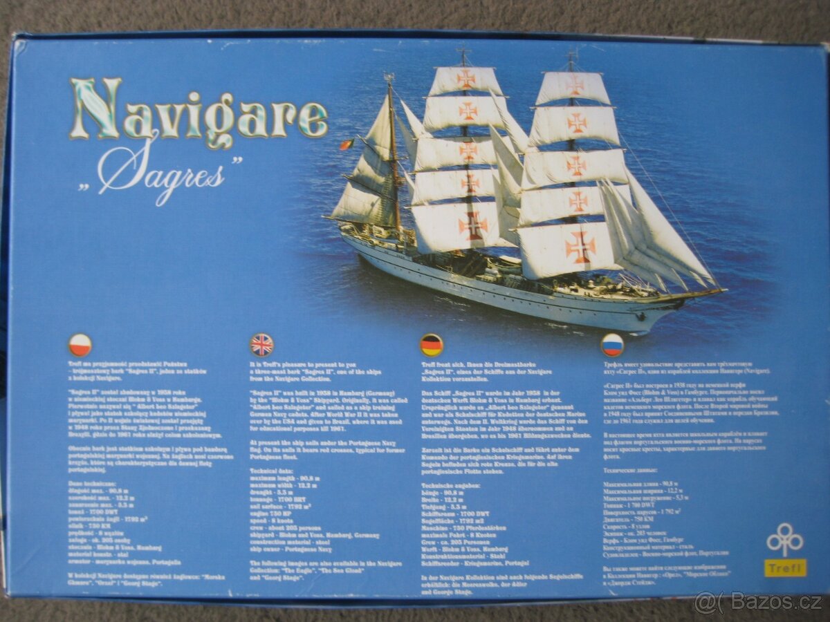 Puzzle, Plachetnice Sagres, 1000 dílků, 68x48 cm - 5