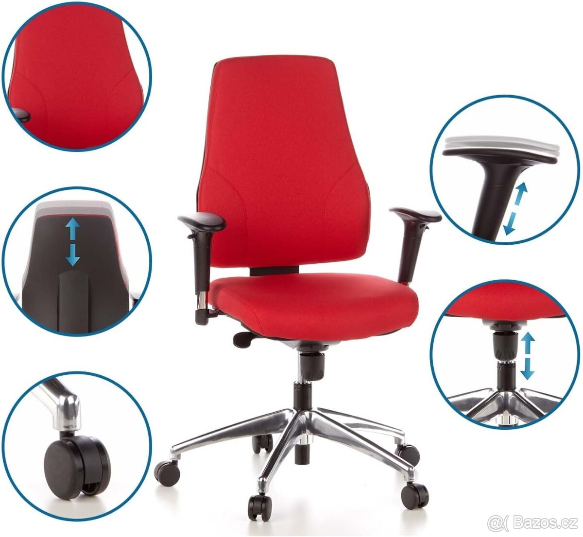 Ergonomické kancelářské křeslo hjh OFFICE PRO - TEC 200 - 5