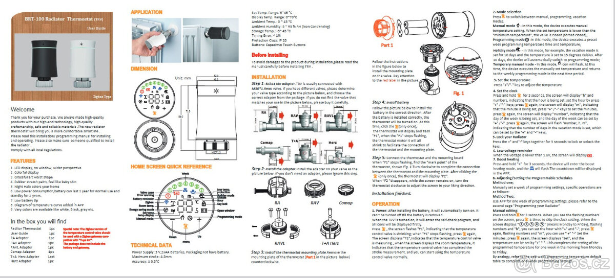 Termostatická hlavice SMART - 5