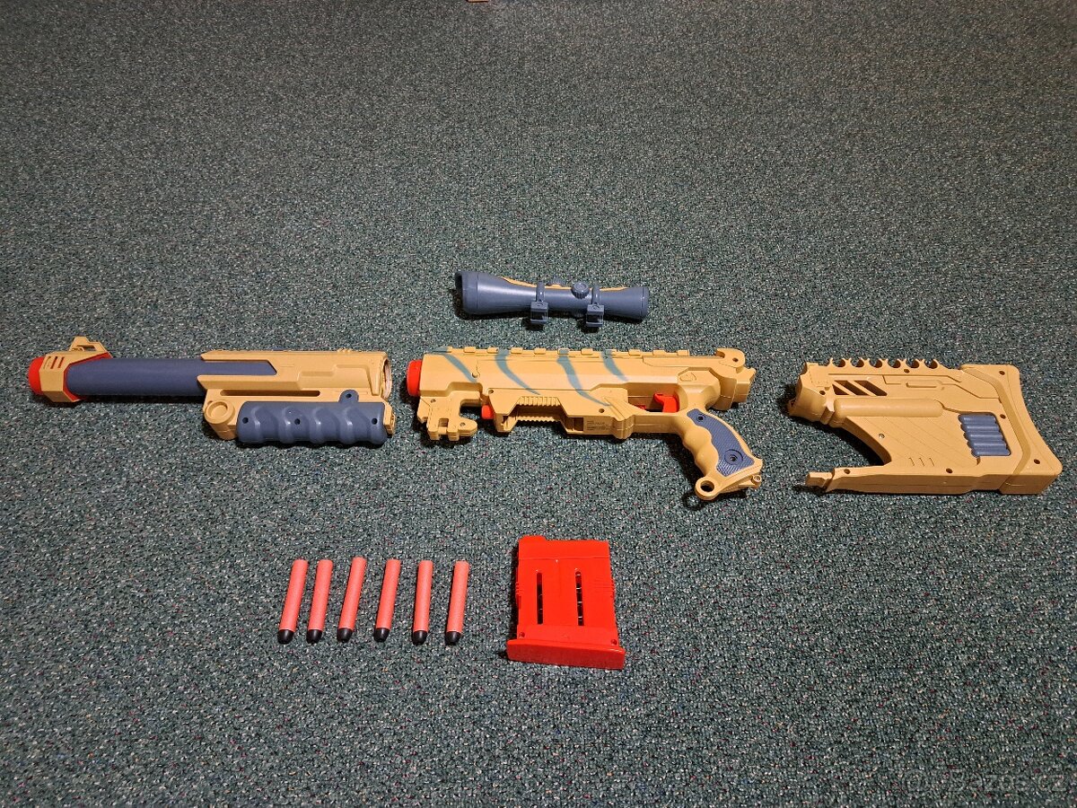 Pušky NERF Double Dealer a vojenská - 5