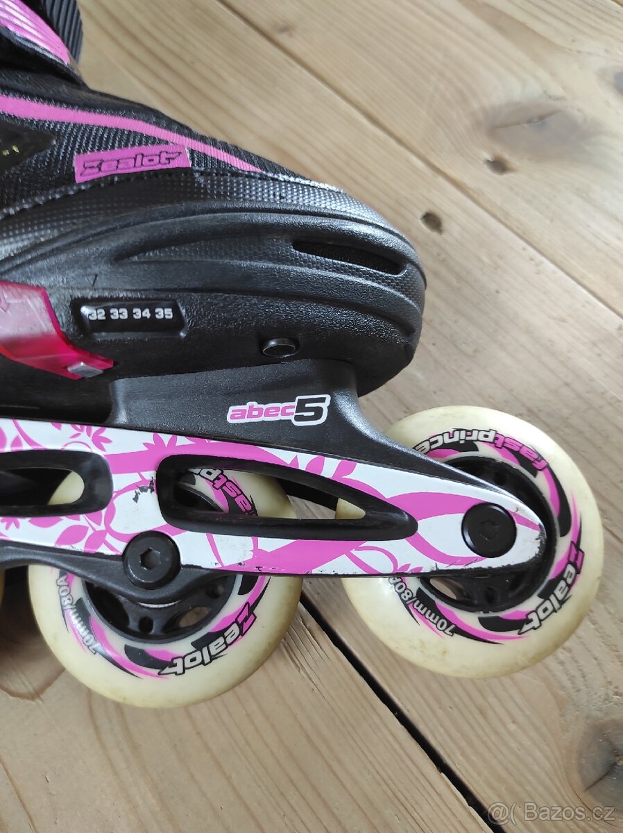 Dětské kolečkové inline brusle, vel. 32-35 - 5