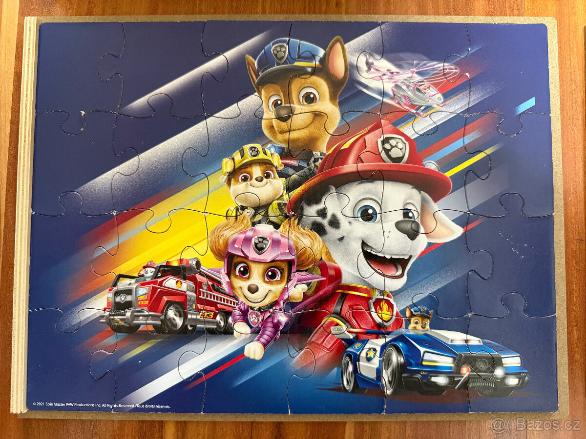 Dřevěné puzzle Tlapková patrola 3x24 dílků - 5