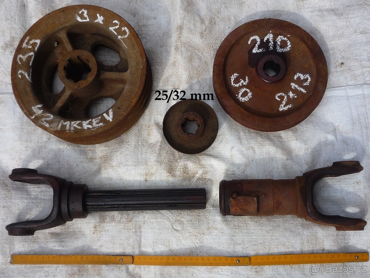 prodám řemenice, kardan, dynama, magneto, benzínové autové t - 5